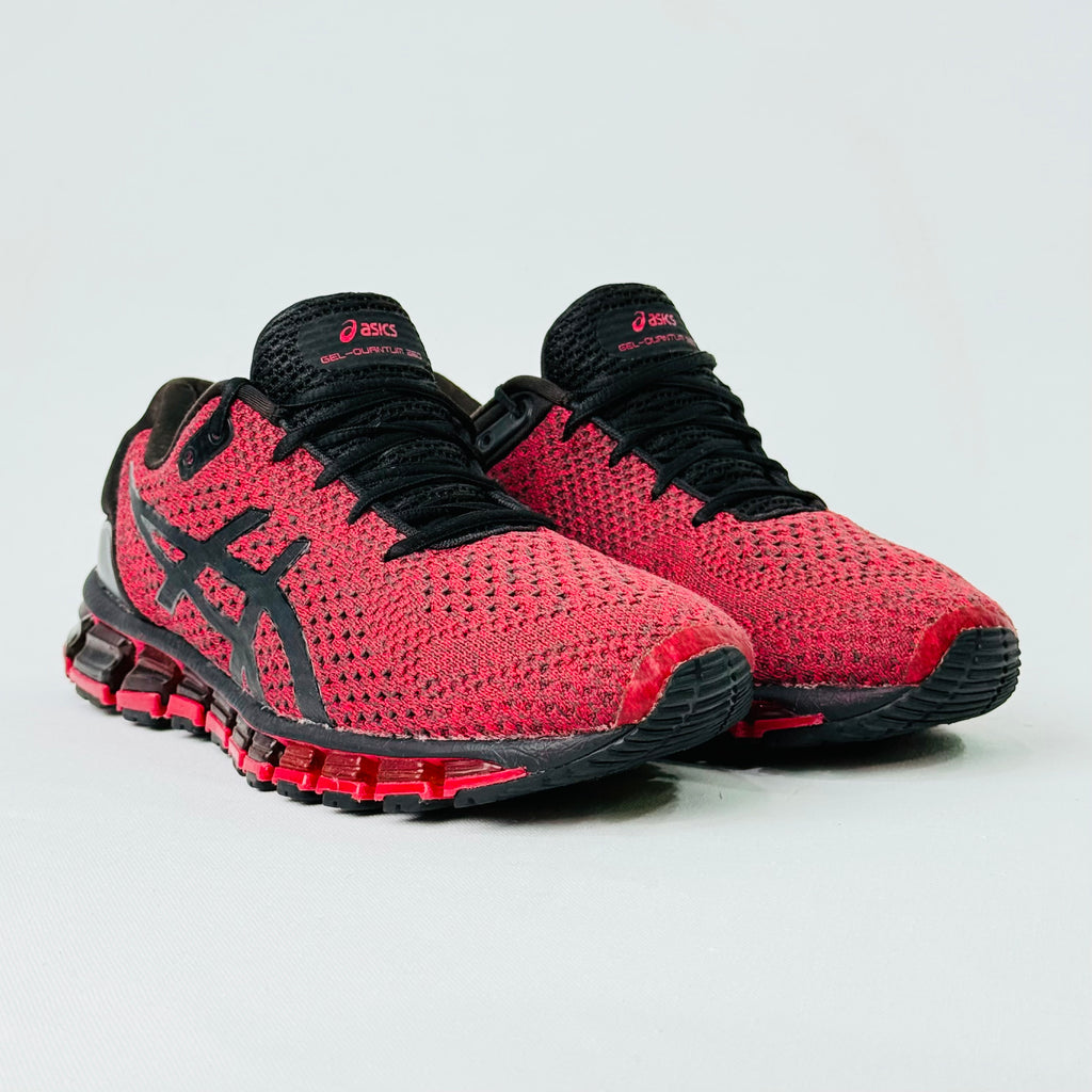 ASICS GEL-QUANTUM 360 KNIT 2 SNEAKERS IN A STRIKING SAMBA RED COLORWAY