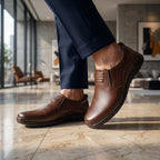 Premium Brown Leather Slip-On Formal Shoes for Men