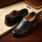 Premium Black Leather Slip-On Formal Shoes for Men