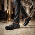 Premium Black Leather Slip-On Formal Shoes for Men