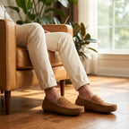 Tan Brown Medicated Suede Loafers – Premium Daily Wear