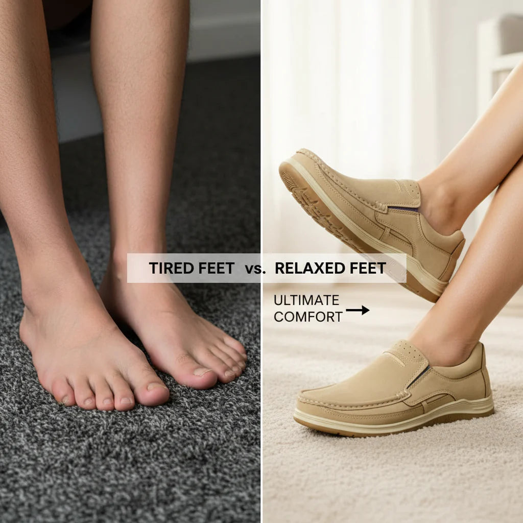 Men’s Beige Soft-Touch Medicated Suede Jogger | Non-Slip Ergonomic Sole – Pure Handmade Comfort