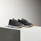 Grey Knit Running Sneakers – Lightweight Breathable Comfort Trainers