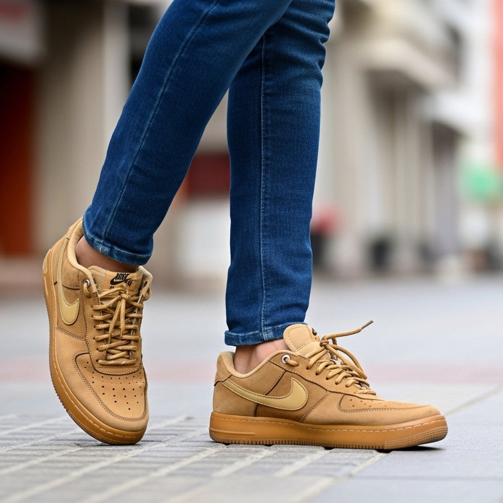 Nike Air Force 1 Low Tan Brown Suede – Premium Casual Street Sneakers