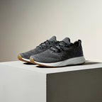 Grey Knit Running Sneakers – Lightweight Breathable Comfort Trainers