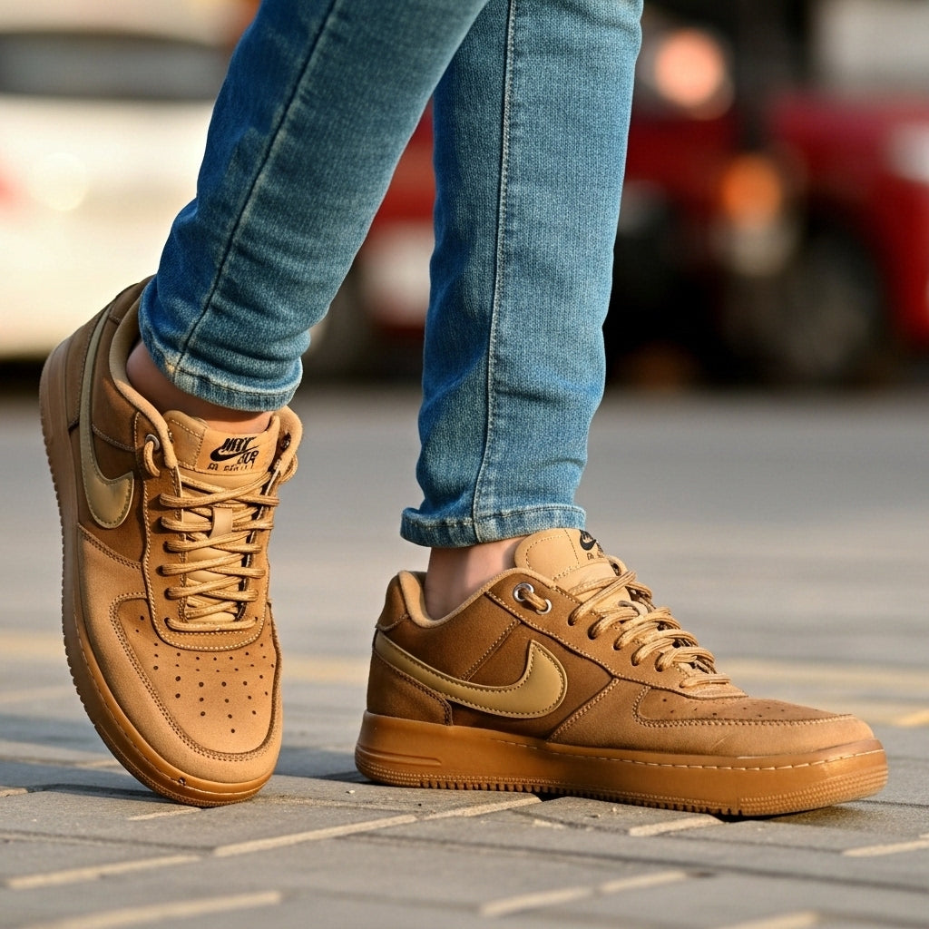Nike Air Force 1 Low Tan Brown Suede – Premium Casual Street Sneakers