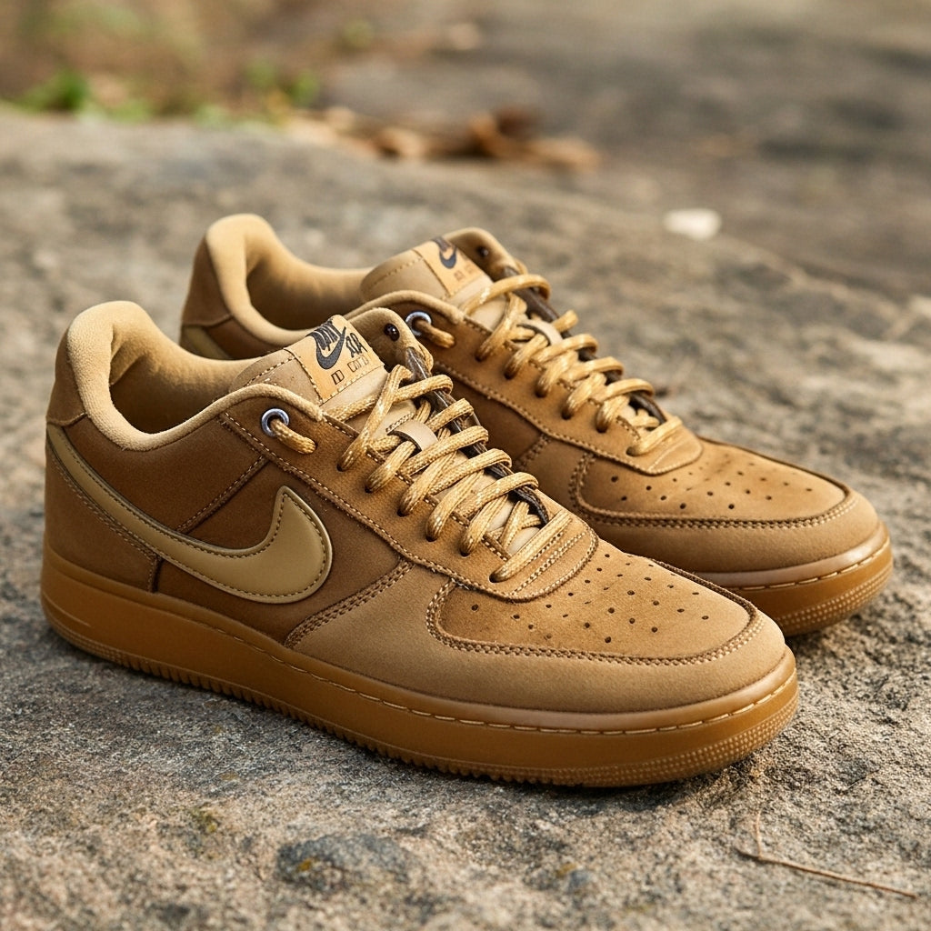 Nike Air Force 1 Low Tan Brown Suede – Premium Casual Street Sneakers