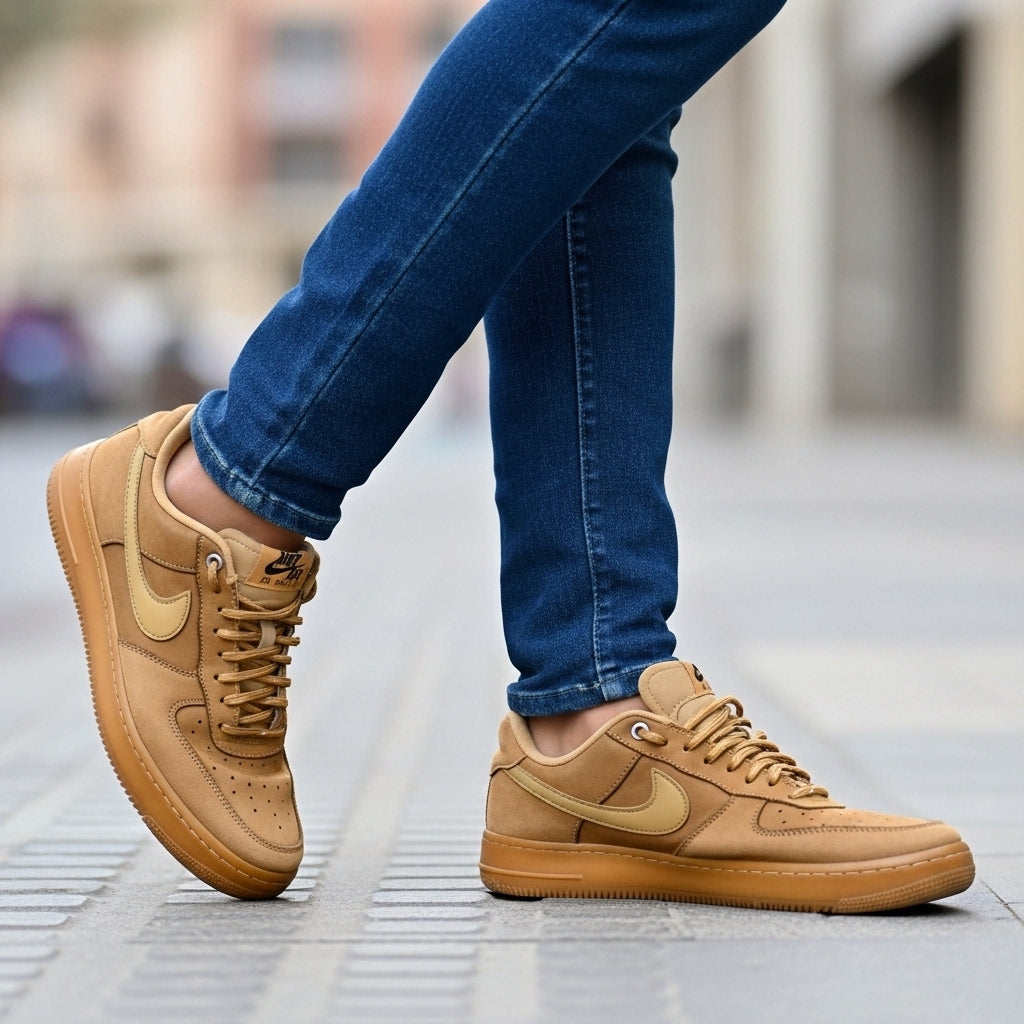 Nike Air Force 1 Low Tan Brown Suede – Premium Casual Street Sneakers