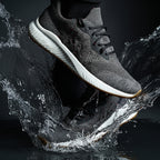 Grey Knit Running Sneakers – Lightweight Breathable Comfort Trainers