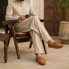 Tan Brown Medicated Suede Loafers – Premium Daily Wear